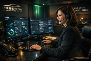 CRM dashboard tracking dealership leads